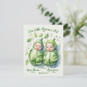 双子の双子2人の小さな豆の誕生発表 シーズンカード (スタンド正面)