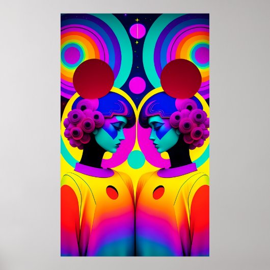 双子の双子 – Ken Gage Surreal Art ポスター (正面)