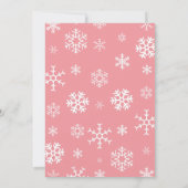 双子の女の子かわいい熊の冬のベビーシャワー 招待状 (裏面)