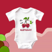 双子の女の子たち チェリー ベビーボディスーツ