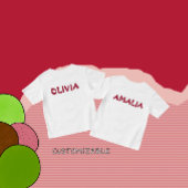 双子の女の子たち チェリー ベビーTシャツ