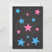 双子の女の子と男の子のテディベアベビーシャワー 招待状 (裏面)