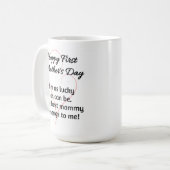 双子の女の子のための最初の母の日のコーヒーマグ コーヒーマグカップ (正面左)