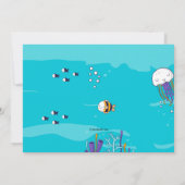 双子の女の子のシュノーケリング招待状 招待状 (裏面)