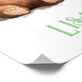 双子の女の子の子供部屋、ヴィンテージテディベア、 ポスター (角)