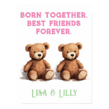 双子の女の子の子供部屋、ヴィンテージテディベア、