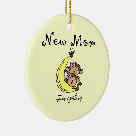 双子の女の子の新しいママのプレゼント セラミックオーナメント (右)