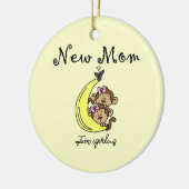 双子の女の子の新しいママのプレゼント セラミックオーナメント (左)