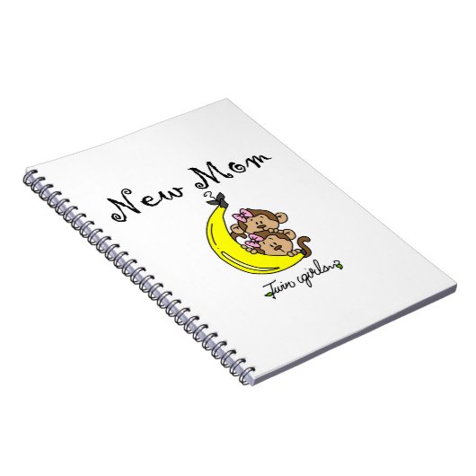 双子の女の子の新しいママのプレゼント ノートブック (右側)