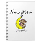 双子の女の子の新しいママのプレゼント ノートブック (正面)