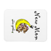 双子の女の子の新しいママのプレゼント マグネット (横)