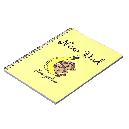 双子の女の子の新しい父の贈り物 ノートブック (左側)