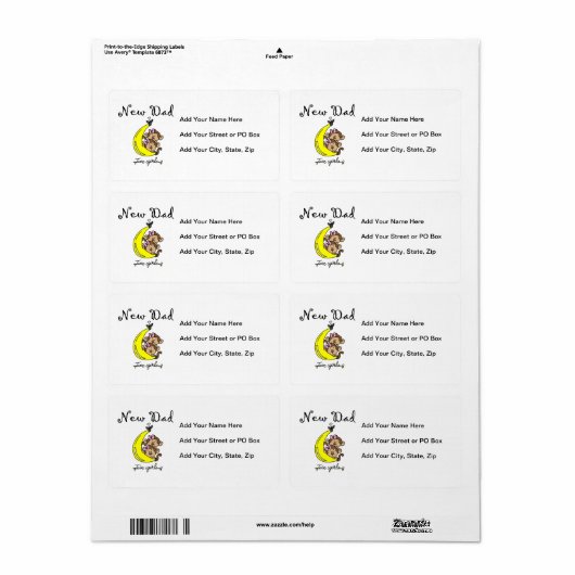 双子の女の子の新しい父の贈り物 ラベル (フルシート)