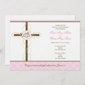 双子の女の子の洗礼/命名式招待状 招待状 (正面/裏面)