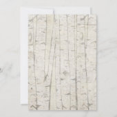 双子の女の子の花と森の動物のベビーシャワー 招待状 (裏面)