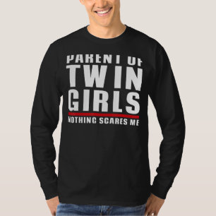 双子の女の子の親なし怖い私ママパパ胡 Tシャツ