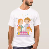 双子の女の子の誕生日 Tシャツ (正面)