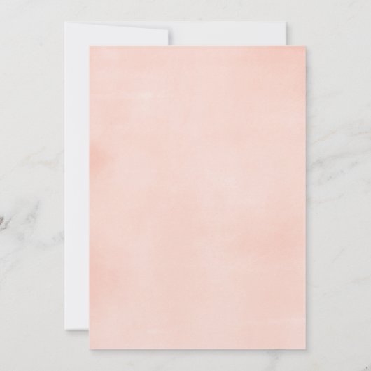 双子の女の子の赤ちゃんシャワー、フローラ赤面ピンク金ゴールド 招待状 (裏面)