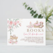 双子の女の子の赤ちゃん服 ピンクの花柄の本 エンクロージャーカード (スタンド正面)