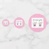 双子の女の子よ、カスタマイズF.赤ん坊の女の子の双子。 コンフェッティ (正面)