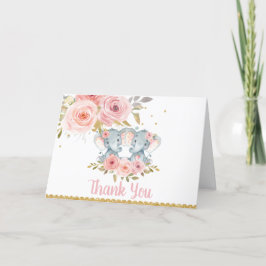 双子の女の子ベビーシャワー誕生日お礼 サンキューカード