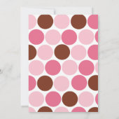 双子の女の子 ピンクのキリン 赤ちゃんのお披露目招待状 招待状 (裏面)