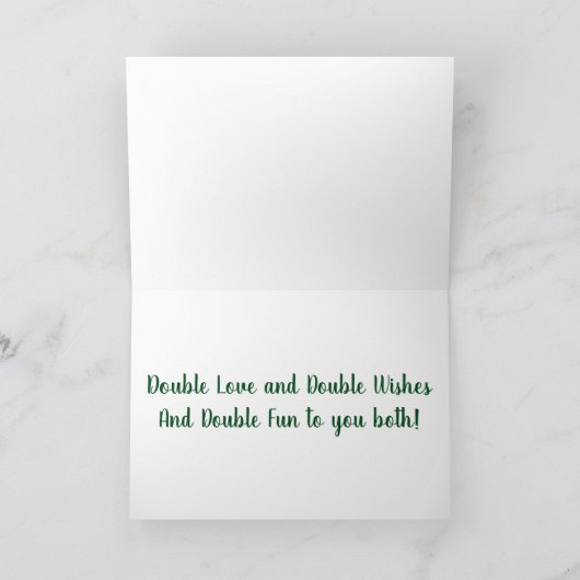 ***双子の女の子*****初のクリスマス**** シーズンカード (内部)