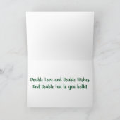 ***双子の女の赤ちゃん*** が ***初めてのクリスマス*** を迎える シーズンカード (内部)