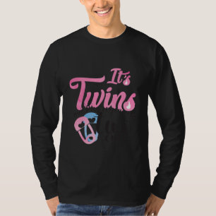 . .双子の女性に期待するベビーママ2匹可愛い Tシャツ