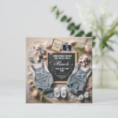 双子の妊娠の発表 | 双子を期待する 案内状 (スタンド正面)