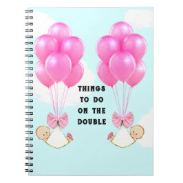 双子の妊娠ギフト ノートブック