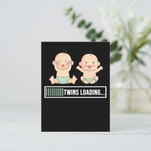 双子の妊娠告知 ポストカード (スタンド正面)