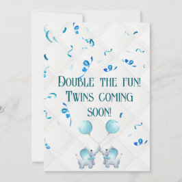双子の妊娠2倍の喜びの発表 招待状