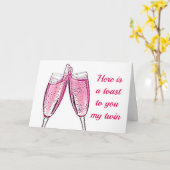 **双子の妹よ**  誕生日の願いと約束 カード (黄色い花)