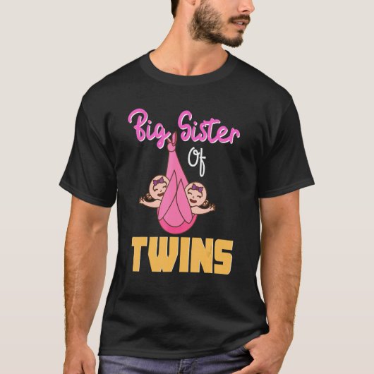 双子の姉さん新しい妹の発表シブリ Tシャツ (正面)