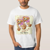 双子の姉妹のクマ Tシャツ (正面)