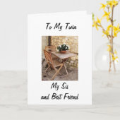 双子の姉妹最高の/友友のハッピーバースデー カード (黄色い花)