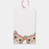 双子の子猫とパーティー ありがとう ギフトタグ (裏面)