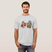 双子の子猫漫画 Tシャツ (正面フル)