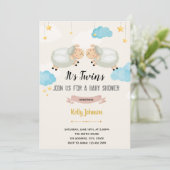 双子の子羊のシャワーの招待 サンキューカード (スタンド正面)