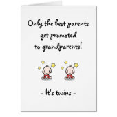 双子の孫、祖父母おめでとう (正面)