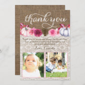 双子の宗教的サンキューカードとカボチャ サンキューカード (正面/裏面)