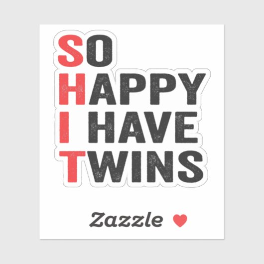 双子の家族の引用文ギフトおもしろいを持って幸せ シール (シート)