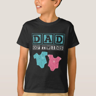 双子の家族の父の日の未来の両親 Tシャツ