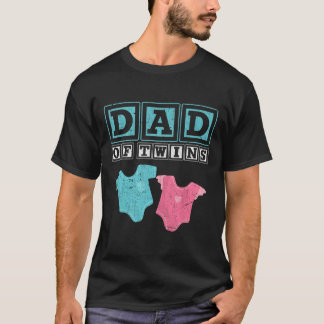 双子の家族の父の日の未来の両親 Tシャツ