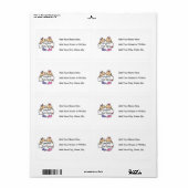 双子の少女のおばあちゃんプレゼント ラベル (フルシート)