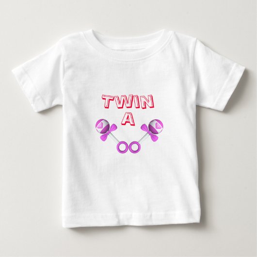 双子の少女/少女 ベビーTシャツ (正面)