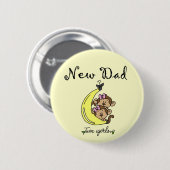 双子の少女Tシャツとギフトのお父さん 缶バッジ (正面&裏面)