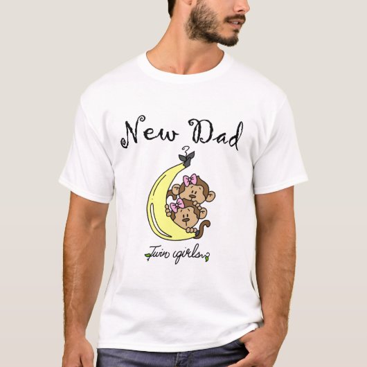 双子の少女Tシャツとギフトのお父さん Tシャツ (正面)