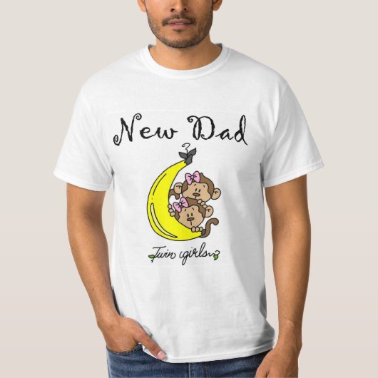 双子の少女Tシャツとギフトのお父さん Tシャツ (正面)